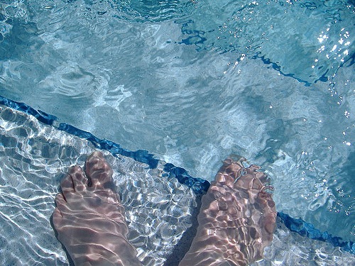 feet in pool